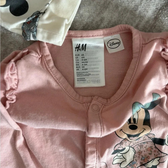 EUC H&M Minnie Mouse 2 pack Pajamas - Picture 5 of 5